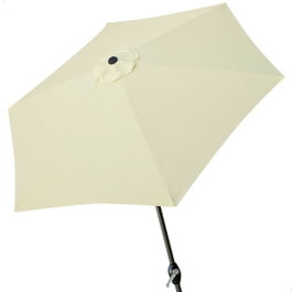 Color Baby Parasol Terraza 300 cm con chimenea y mástil de aluminio crema