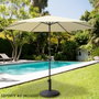 Color Baby Parasol Terraza 300 cm con chimenea y mástil de aluminio crema