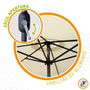 Color Baby Parasol Terraza 300 cm con Chimenea y Mástil de Aluminio 3,8 cm Color Crema