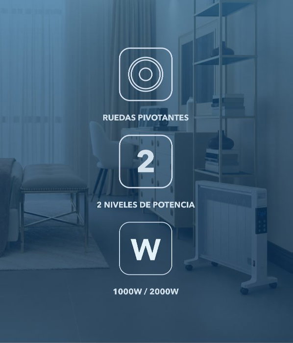 DAEWOO Radiador micatérmico 2000W con mando
