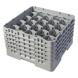 CAMBRO Cesta de lavado 20 comp. 5 alturas Gris claro