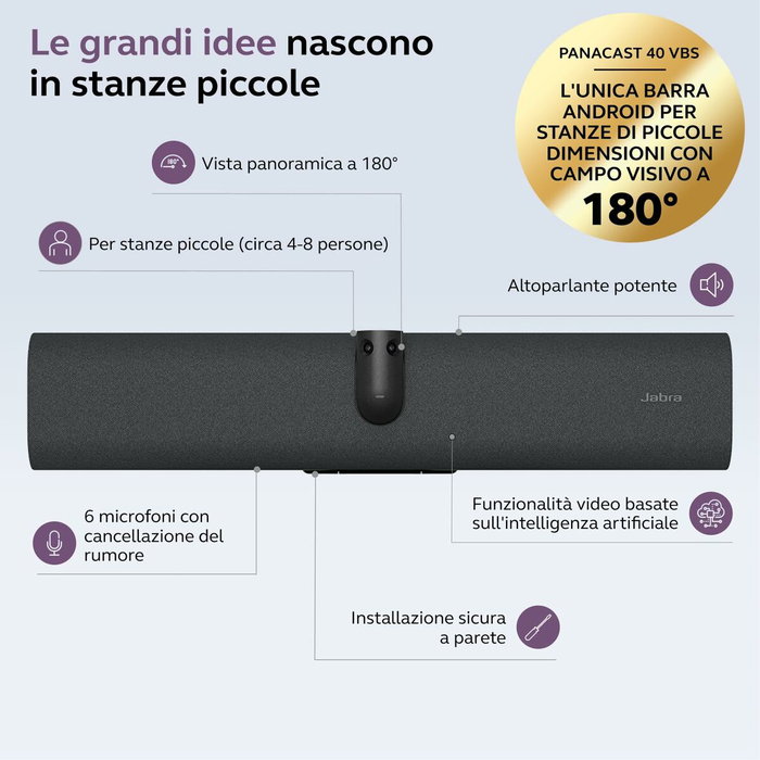 Jabra panacast 40 vbs bar only ms emea (ohne touch-controller)