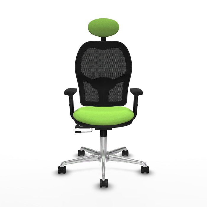 PIQUERAS Y CRESPO Silla de oficina Jorquera con mecanismo Sincro/Traslack, Pistacho y Negro