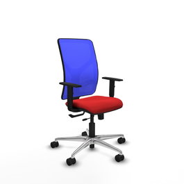 PIQUERAS Y CRESPO Silla de oficina Motilla Rojo y Azul