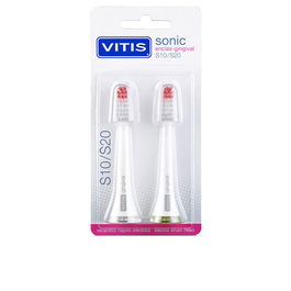 Vitis Cabezal Encías-Gingival SONIC S10/S20 para Cepillo Eléctrico, Limpieza Bucal Profunda y Cuidadosa, Pack 2 Unidades