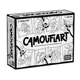 Falomir Juego Camuflarte - Juego educativo de camuflaje para niños de 6 meses a 8 años, 54 cartas, pizarras, rotuladores, temporizador e instrucciones en español