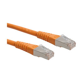 ROLINE Patch Cable Cat.6 Class E S/FTP PiMF Naranja 1.5 m - Cable de Red Categoría 6 Blindado, Conectores RJ-45 Macho, 1.5 Metros