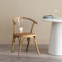 Ixia Silla de Madera de Olmo y Ratán Marrón