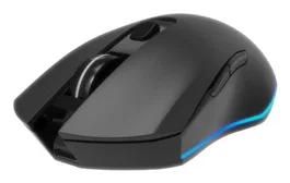Gembird GMB Gaming MUSGW-6BL-02 Ratón Gaming Inalámbrico RGB Recargable 6 Botones 3200 DPI para Mano Derecha Firebolt Negro