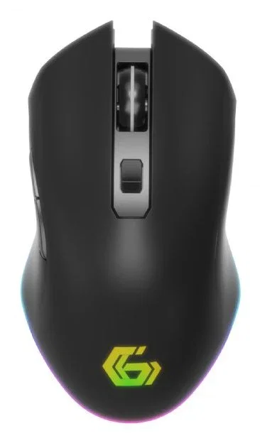 Gembird GMB Gaming MUSGW-6BL-02 Ratón Gaming Inalámbrico RGB Recargable 6 Botones 3200 DPI para Mano Derecha Firebolt Negro