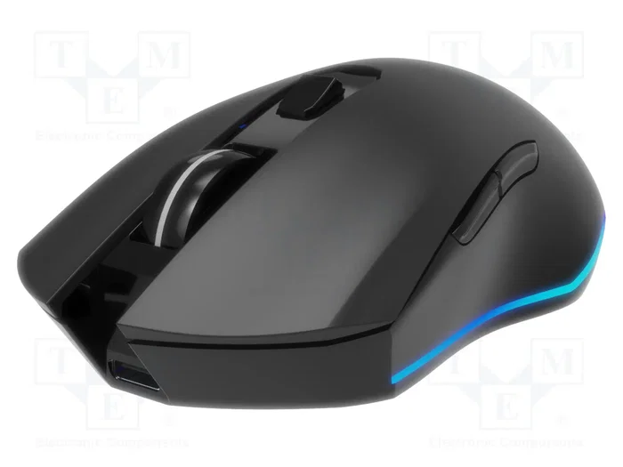 Gembird Firebolt MUSGW-6BL-02 Ratón Gaming RGB Inalámbrico Negro