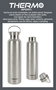 Thermosport Botella Termo de Acero Inoxidable con Asa, 1000 ml (1 L), 30,5 cm Alto x 8 cm Diámetro (6 Unidades)