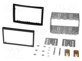 PER.PIC. Bastidor de montaje de radio 2 DIN para Renault Megane II, negro