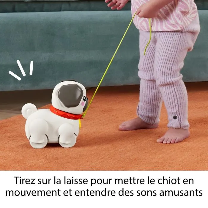 Fisher-Price Perrito de Paseos Pug para Arrastrar con Movimiento y Sonidos Fisher-Price Perrito de Paseos Pug para Arrastrar con Movimiento y Sonidos