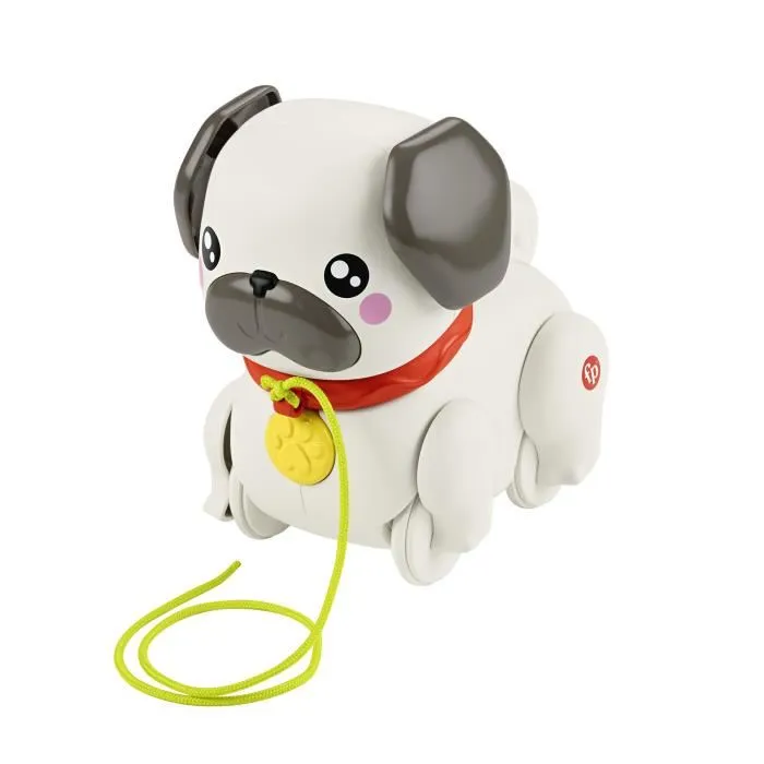 Fisher-Price Perrito de Paseos Pug para Arrastrar con Movimiento y Sonidos Fisher-Price Perrito de Paseos Pug para Arrastrar con Movimiento y Sonidos