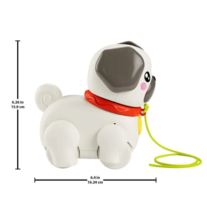 Fisher-Price Perrito de Paseos Pug para Arrastrar con Movimiento y Sonidos Fisher-Price Perrito de Paseos Pug para Arrastrar con Movimiento y Sonidos