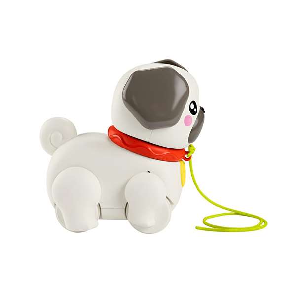 Fisher-Price Perro de Paseos Perrito Pug Mueve Orejas Patas Emite Sonidos Ladridos Juguete Bebé