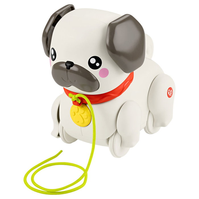 Fisher-Price Perrito de Paseos Pug para Arrastrar con Movimiento y Sonidos Fisher-Price Perrito de Paseos Pug para Arrastrar con Movimiento y Sonidos
