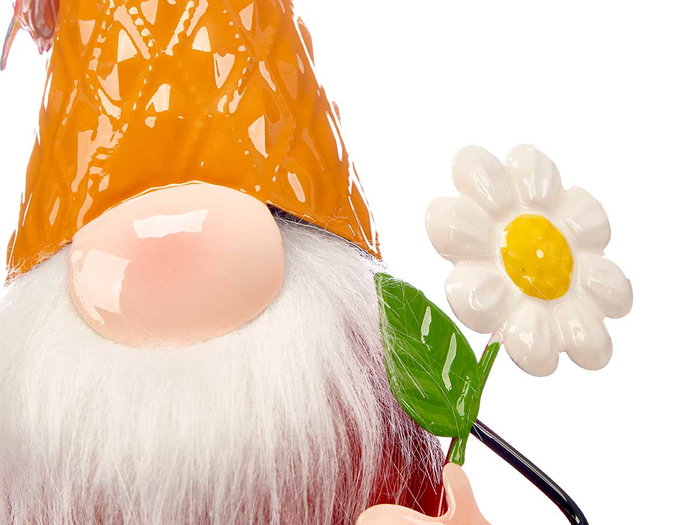 Ibergarden Gnomo Hojalata Liso Morado, Verde, Rojo, Marron 15x30x10cm (Set de 12)