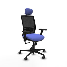 PIQUERAS Y CRESPO Silla de oficina Yunquera Azul claro con mecanismo Sincro