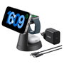 Anker MagGo 3-in-1 Cargador Inalámbrico Qi2 15W Negro con Módulo Apple Watch