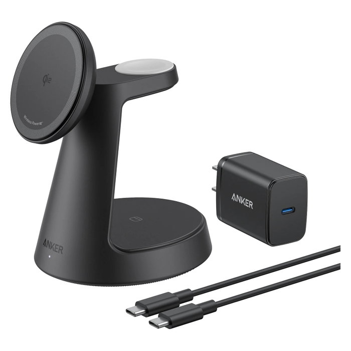 Anker MagGo 3-in-1 Cargador Inalámbrico Qi2 15W Negro con Módulo Apple Watch Anker MagGo 3-in-1 Cargador Inalámbrico Qi2 15W Negro con Módulo Apple Watch