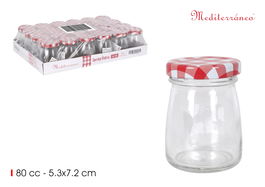 Mediterraneo Tarrito Vidrio Multiusos 80 cc (5.3x7.2cm) (72 Unidades)