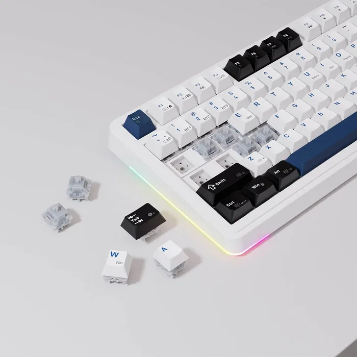 Rampage Quell Pro Teclado Mecánico Inalámbrico 2.4G + BT Hot-Swap Gasket Pantalla Disposición Polaca