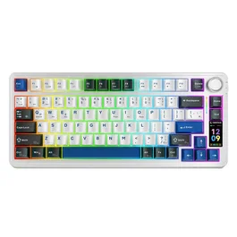 Rampage Quell Pro Teclado Mecánico Inalámbrico 2.4G + BT Hot-Swap Gasket Pantalla Disposición Polaca
