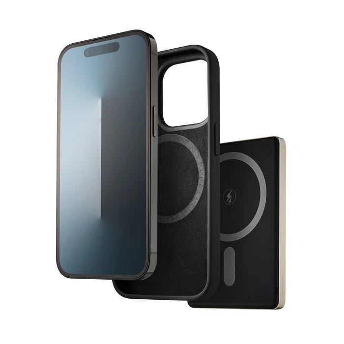 Intenso MW5000 Batería Externa Magnética Power Bank 5000 mAh Compatible con MagSafe, Carga Inalámbrica 15W y USB-C PD 20W, Color Champán