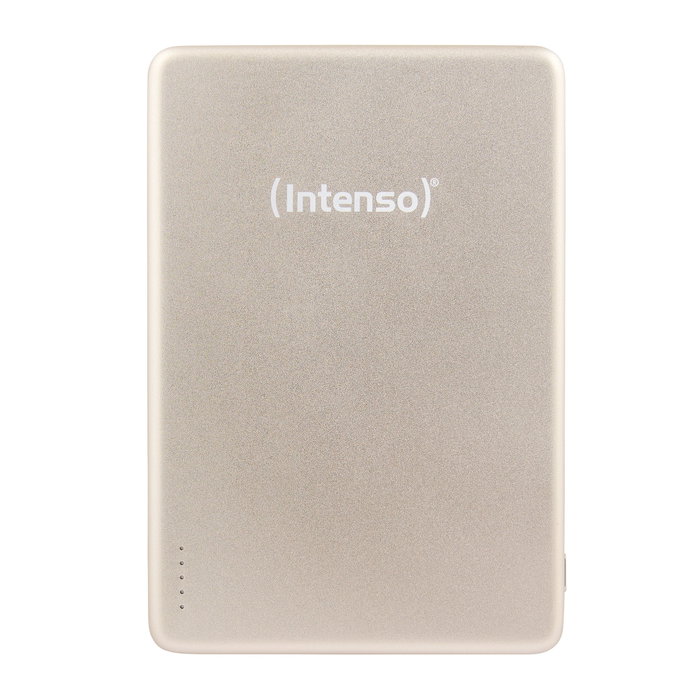 Intenso MW5000 Batería Externa Magnética Power Bank 5000 mAh Compatible con MagSafe, Carga Inalámbrica 15W y USB-C PD 20W, Color Champán