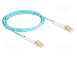 DeLOCK Cable de fibra óptica LC Duplex a LC Duplex multimodo OM3 angulado 3 m