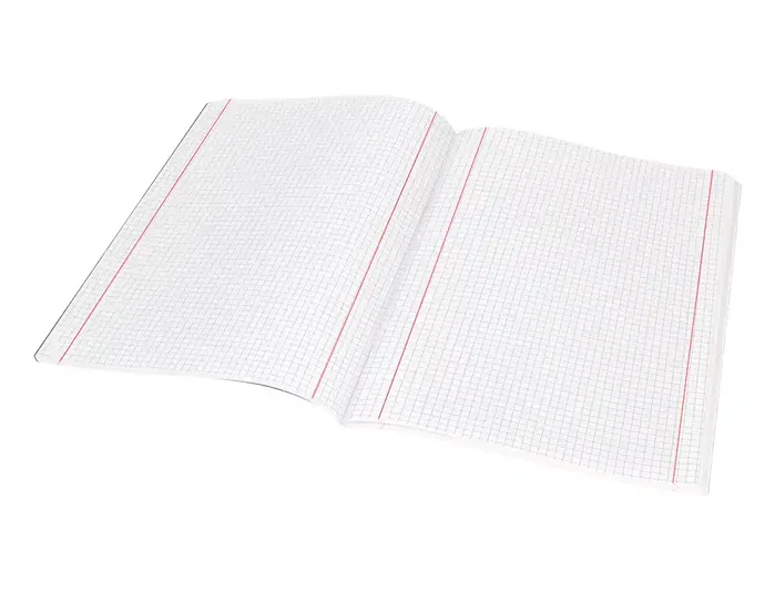 Liderpapel Libreta Tapa Negra A5 80 Hojas Cuadro 5mm con Doble Margen