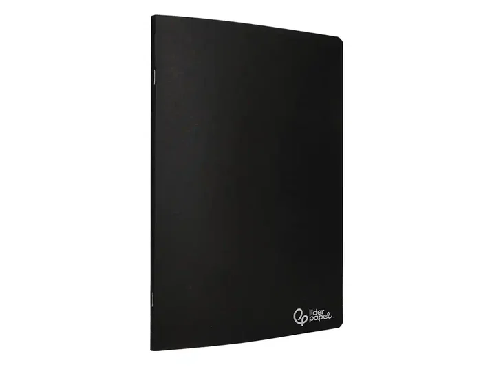 Liderpapel Libreta Tapa Negra A5 80 Hojas Cuadro 5mm con Doble Margen