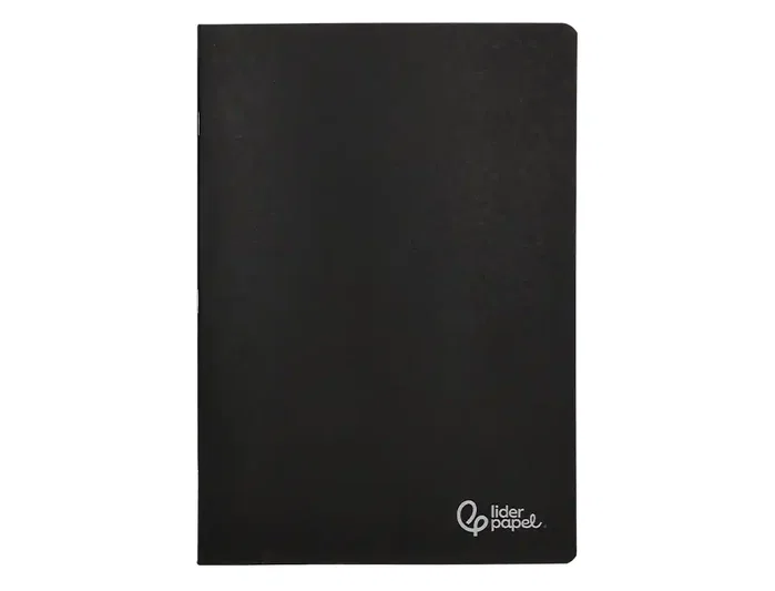 Liderpapel Libreta Tapa Negra A5 80 Hojas Cuadro 5mm con Doble Margen