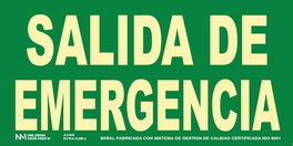 Archivo 2000 Señal Salida de Emergencia PVC 700 Micras Verde 320x160 mm