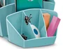 Cep Organizador de Sobremesa Antibacteriano de Plástico Verde Agua con 8 Departamentos, 143x158x93 mm