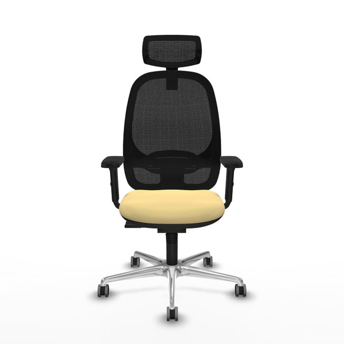 PIQUERAS Y CRESPO Silla de oficina Cilanco con mecanismo Sincro, Crema y Negro PIQUERAS Y CRESPO Silla de oficina Cilanco con mecanismo Sincro, Crema y Negro