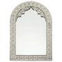 Home Deco Factory Espejo Oriental Mirage 56x37x1 cm - Metal plateado con moldura calada