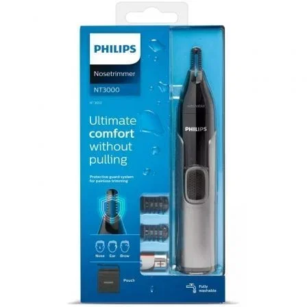 Philips NT3650/16 Recortador de Nariz, Orejas y Cejas con Pilas y 3 Accesorios Philips NT3650/16 Recortador de Nariz, Orejas y Cejas con Pilas y 3 Accesorios
