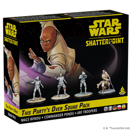 Atomic Mass Games SWP08 - Juego de Mesa Star Wars: Shatterpoint - His Party's Over Squad Pack con Miniaturas de Mace Windu y Comandante Ponds - En Español