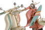 DKD Home Decor Vehículo de Decoración Metal Surtido Blanco y Rosa