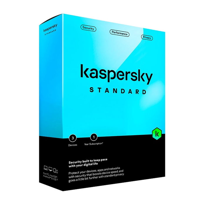 Kaspersky Standard Antivirus 3 Dispositivos 1 Año Kaspersky Standard Antivirus 3 Dispositivos 1 Año