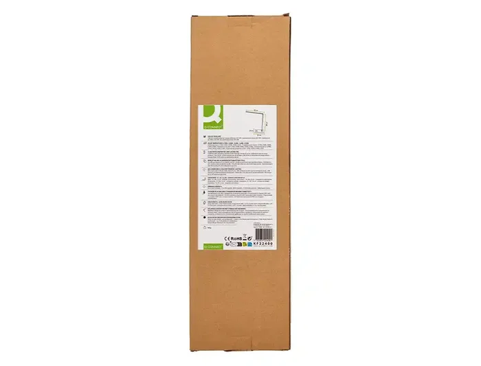 Q-connect Lámpara de Escritorio Vega LED con Brazo Articulado, 10W 400lm, 5 Niveles de Brillo y Color, USB-C, Ajuste CCT 3000K-6000K, Táctil, Color Negro