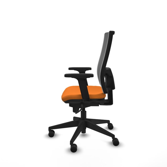 PIQUERAS Y CRESPO Silla de oficina Horna Naranja y Gris con Mecanismo Sincro PIQUERAS Y CRESPO Silla de oficina Horna Naranja y Gris con Mecanismo Sincro