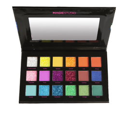 Magic Studio FLASH NEON Paleta de Sombras de Colores Intensos con 18 Tonalidades Únicas