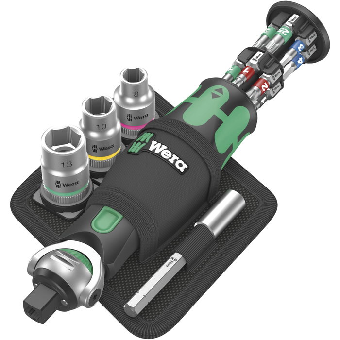 Wera 8009 Zyklop Pocket Set 2 - Juego de llaves de carraca de 18 piezas Wera 8009 Zyklop Pocket Set 2 - Juego de llaves de carraca de 18 piezas