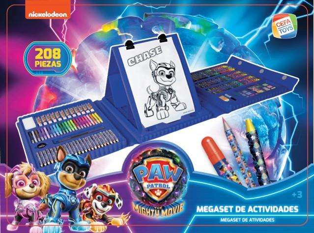 Cefa Maletín Megaset de Actividades Patrulla Canina 208 Piezas: Material de Arte Completo (Lápices, Rotuladores, Acuarelas), +3 Años