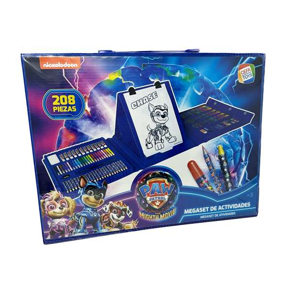 Cefa Maletín Megaset de Actividades Patrulla Canina 208 Piezas: Material de Arte Completo (Lápices, Rotuladores, Acuarelas), +3 Años