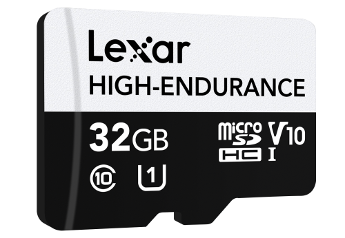 Lexar Tarjeta MicroSDHC de 32 GB High-Endurance UHS-I Clase 10, V10 LMSHGED032G-BCNNG